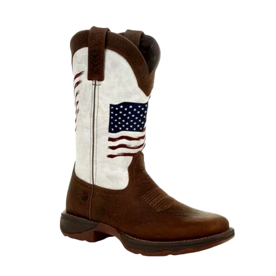 Durango® Ladies Rebel Brown & White Flag Embroidery Western Boots DRD0394 3 Durango® Ladies Rebel Brown & White Flag Embroidery Western Boots DRD0394