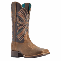 Ariat® Ladies Odessa StretchFit Brown & Burnished Pewter Boots 10042386