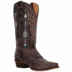Roper Ladies Brown Embroidered Arrow Underlay Boots 09-021-8126-1426