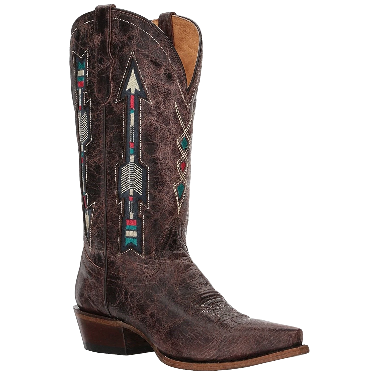 Roper Ladies Brown Embroidered Arrow Underlay Boots 09-021-8126-1426 3 Roper Ladies Brown Embroidered Arrow Underlay Boots 09-021-8126-1426