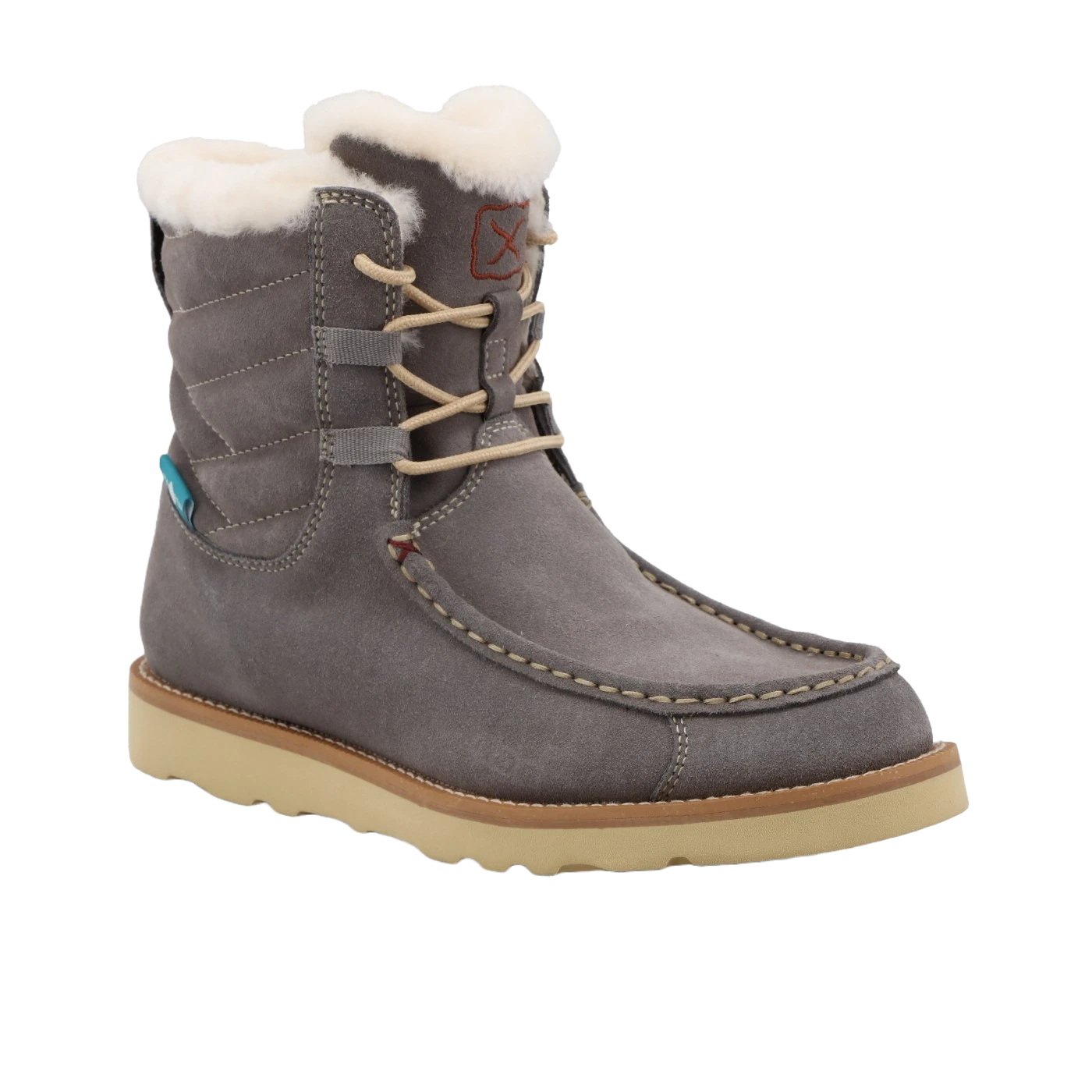 Twisted X Ladies 6" Suede Leather Brushed Nickel Gray Wedge Sole Boots WCAW002 3 Twisted X Ladies 6" Suede Leather Brushed Nickel Gray Wedge Sole Boots WCAW002