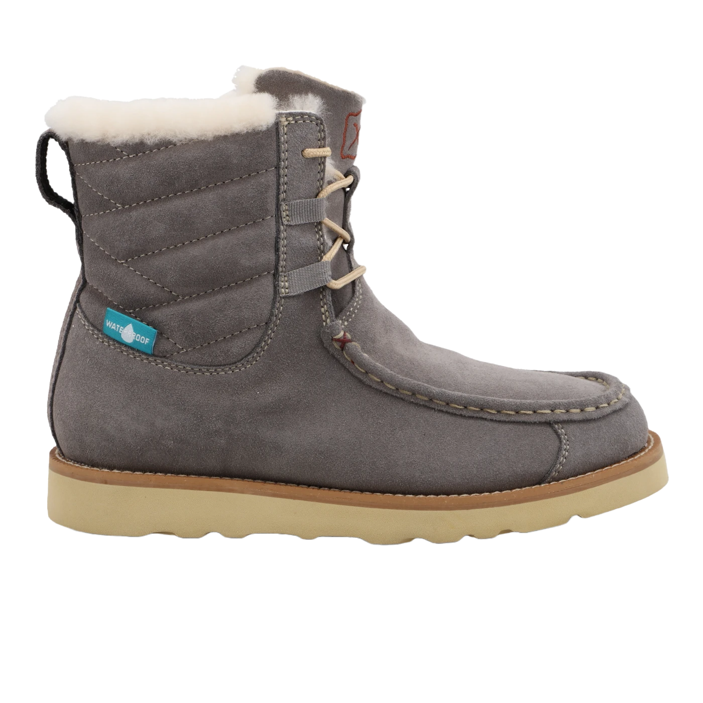 Twisted X Ladies 6" Suede Leather Brushed Nickel Gray Wedge Sole Boots WCAW002 4 Twisted X Ladies 6" Suede Leather Brushed Nickel Gray Wedge Sole Boots WCAW002 - Image 2