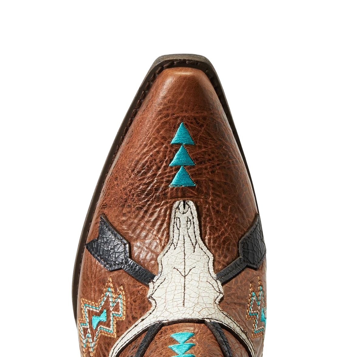 Ariat Ladies Encore Southwestern Cognac Snip Toe Booties 10040376 4 Ariat Ladies Encore Southwestern Cognac Snip Toe Booties 10040376 - Image 2