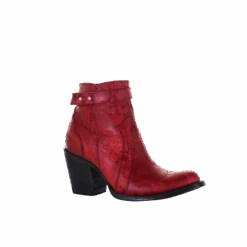 Circle G By Corral Ladies Red Zipper Ankle Boots L5699