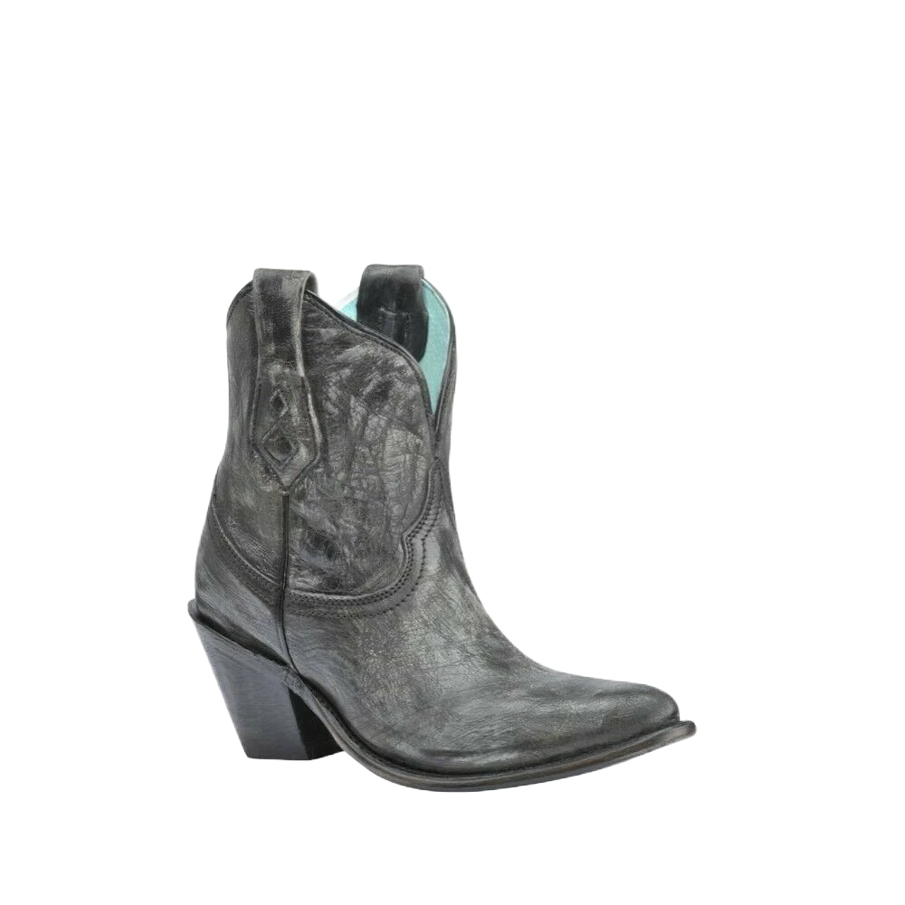 Corral Boots Corral Ladies Distressed Snip Toe Black Ankle Boots A3243 3 Corral Boots Corral Ladies Distressed Snip Toe Black Ankle Boots A3243