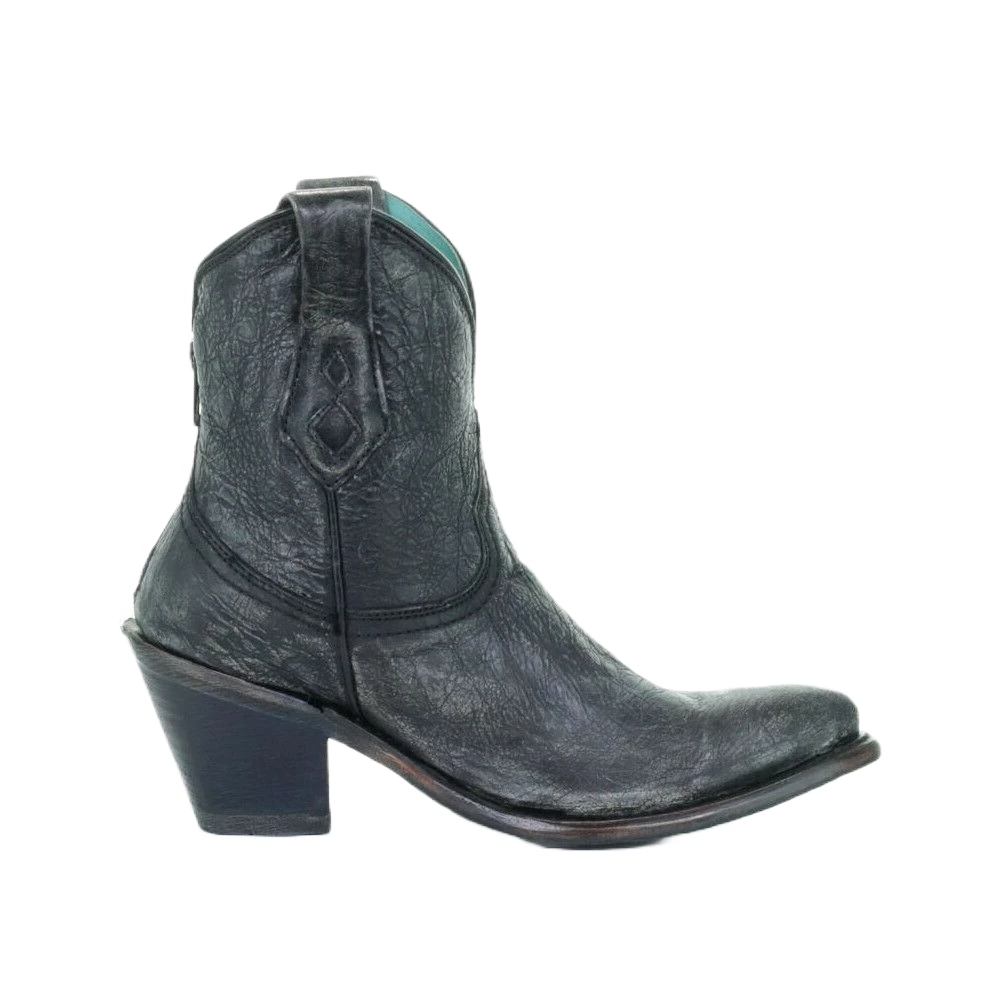 Corral Boots Corral Ladies Distressed Snip Toe Black Ankle Boots A3243 4 Corral Boots Corral Ladies Distressed Snip Toe Black Ankle Boots A3243 - Image 2