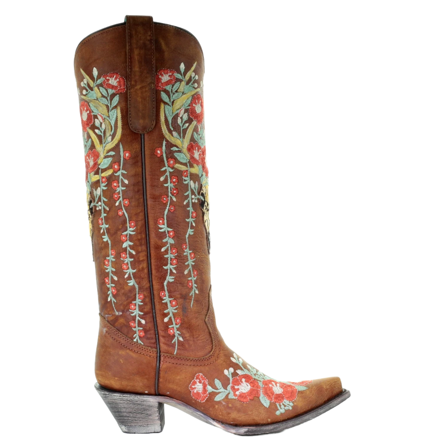 Corral Boots Corral Ladies Juliet Tan Deer Skull Floral Embroidery Boots A3620 4 Corral Boots Corral Ladies Juliet Tan Deer Skull Floral Embroidery Boots A3620 - Image 2