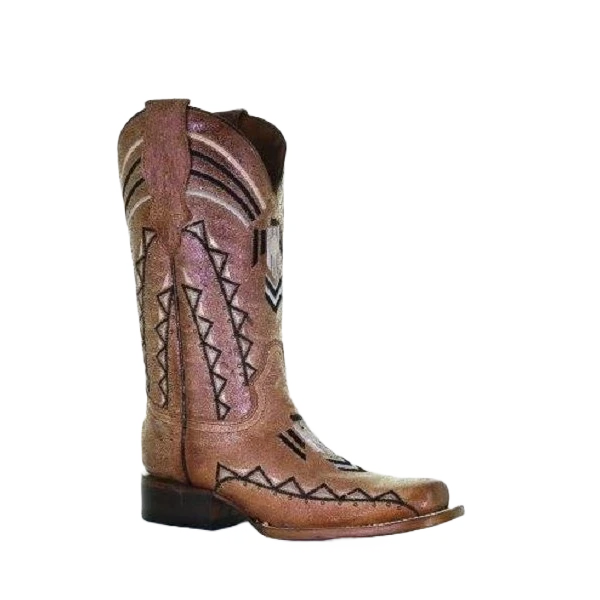 Circle G By Corral Ladies Embroidered Iridescent Cowhide Boots L2017 3 Circle G By Corral Ladies Embroidered Iridescent Cowhide Boots L2017