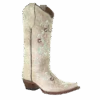 Circle G By Corral Ladies Sand & Flower Embroidery Boots L5659