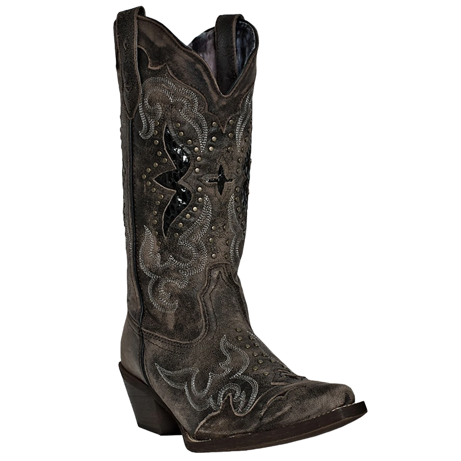 Laredo Ladies LucretiaBlack Embroidery & Studs Boots 52133 3 Laredo Ladies LucretiaBlack Embroidery & Studs Boots 52133