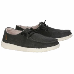 Hey Dude Ladies Wendy Chambray Off Black Shoes 121414949