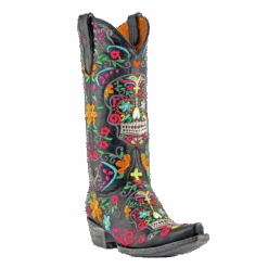 Old Gringo Women's Klak Skull Black Multicolor Cowgirl Boot L1300-1