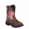 Justin Ladies Gypsy Aged Bark Pink Camo Boots L9610