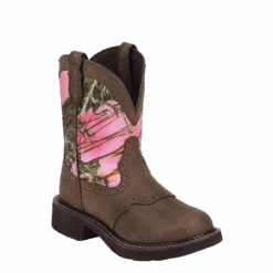Justin Ladies Gypsy Aged Bark Pink Camo Boots L9610