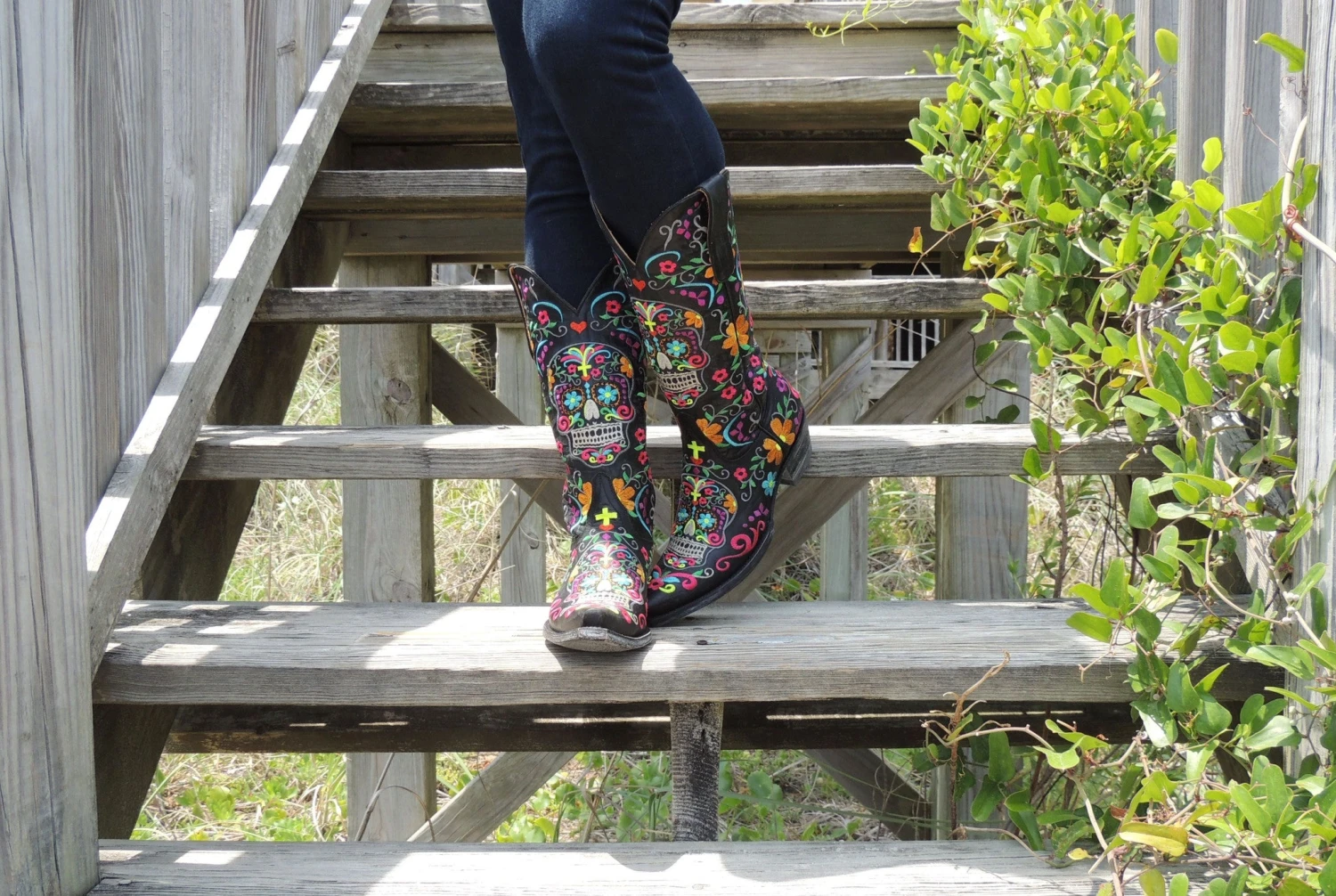 Old Gringo Women's Klak Skull Black Multicolor Cowgirl Boot L1300-1 7 Old Gringo Women's Klak Skull Black Multicolor Cowgirl Boot L1300-1 - Image 5