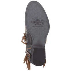 Circle G By Corral Ladies Black Studs & Fringe Booties Q5089 9 Circle G By Corral Ladies Black Studs & Fringe Booties Q5089 -Ariat Store Q5089 4