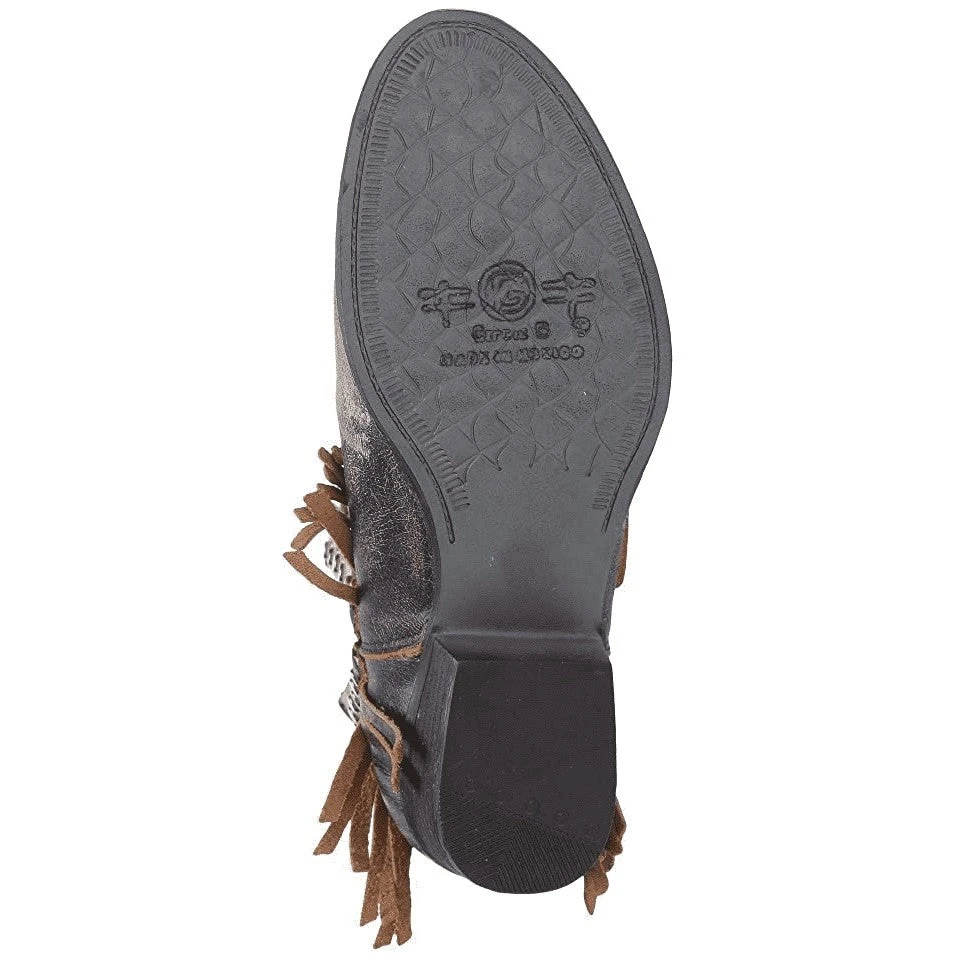 Circle G By Corral Ladies Black Studs & Fringe Booties Q5089 6 Circle G By Corral Ladies Black Studs & Fringe Booties Q5089 - Image 4