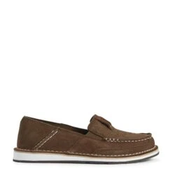 Ariat Ladies Cruiser Floral Embossed Suede Brown Slip On Shoes 10031609 -Ariat Store S20 WMS WEST Couto 10031609 side32121654