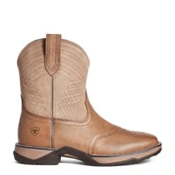 Ariat Ladies Anthem Shortie Tan Western Boots 10035838 -Ariat Store S21 WMS WEST 10035838 side1