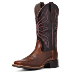 Ariat® Ladies Edgewood Dark Luggage Square Toe Boots 10040350 12 Ariat® Ladies Edgewood Dark Luggage Square Toe Boots 10040350 -Ariat Store S22 WMS WEST 10040350 3 4 front