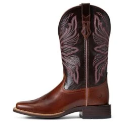 Ariat® Ladies Edgewood Dark Luggage Square Toe Boots 10040350 11 Ariat® Ladies Edgewood Dark Luggage Square Toe Boots 10040350 -Ariat Store S22 WMS WEST 10040350 side