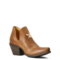 Ariat® Ladies Texan Encore Rose Brown Snip Toe Booties 10040351 -Ariat Store S22 WMS WEST 10040351 medial