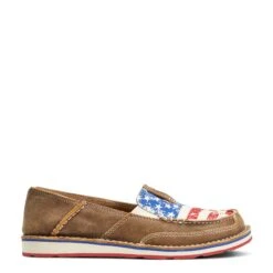 Ariat® Ladies Brown & Distressed Flag Cruiser Shoes 10040359 9 Ariat® Ladies Brown & Distressed Flag Cruiser Shoes 10040359 -Ariat Store S22 WMS WEST 10040359 side654321978654