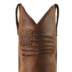 Ariat Ladies Anthem Patriot Waterproof Brown Square Toe Boots 10040369 -Ariat Store S22 WMS WEST 10040369 detail01