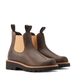 Ariat® Ladies Fatbaby Twin Gore Worn Hickory Western Boots 10044409 -Ariat Store S23 WMS WEST 10044409 pair