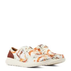 Ariat® Ladies Hilo Aloha Surfing Longhorn Print White Shoes 10044521 -Ariat Store S23 WMS WEST 10044521 pair