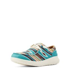 Ariat® Ladies Hilo Turquoise Serape Print Slip On Shoes 10044590 -Ariat Store S23 WMS WEST 10044590 3 4 front