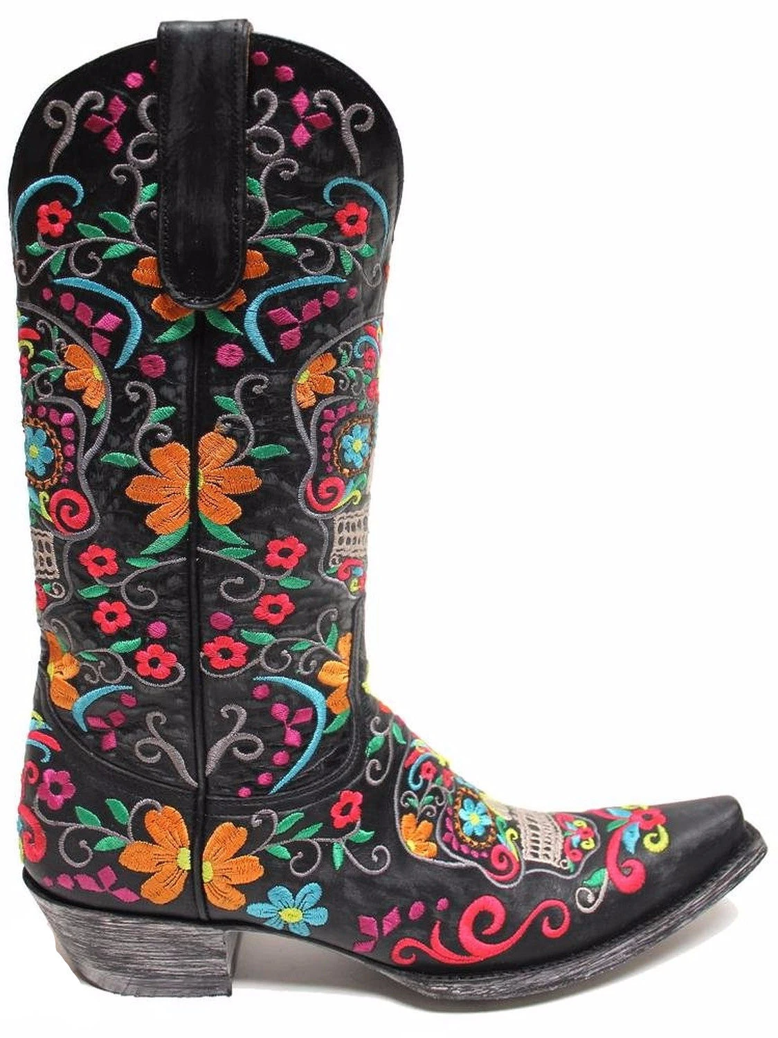 Old Gringo Women's Klak Skull Black Multicolor Cowgirl Boot L1300-1 5 Old Gringo Women's Klak Skull Black Multicolor Cowgirl Boot L1300-1 - Image 3