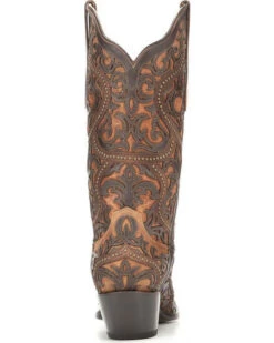 Corral Boots Corral Ladies Brown Full Overlay And Stud Boots G1309 -Ariat Store g1309 back