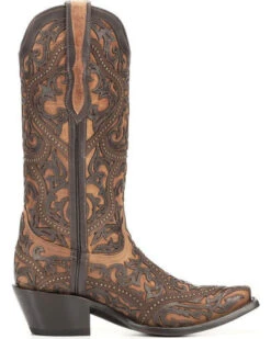 Corral Boots Corral Ladies Brown Full Overlay And Stud Boots G1309 -Ariat Store g1309 side