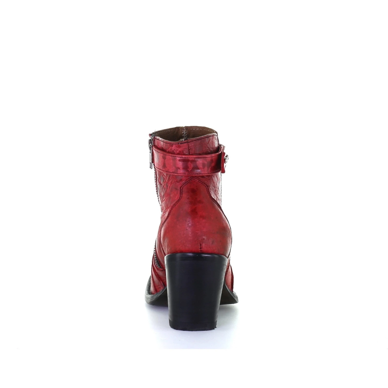 Circle G By Corral Ladies Red Zipper Ankle Boots L5699 7 Circle G By Corral Ladies Red Zipper Ankle Boots L5699 - Image 5