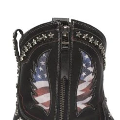 Lane Ladies Old Glory American Flag Jet Black Snip Toe Bootie LB0475A -Ariat Store lb0475a oldglory zipunderlayjetblack ps10 20200730 800x 75c1db85 faf6 40b3 9960 492030d703b8