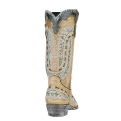 Old Gringo Ladies Quiroga Bone & Turquoise 13" Leather Boots L3547-2 -Ariat Store quiroga3 dbbe1219 145e 496e abea 3eb8631a2c59