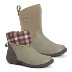 Muck Boot Company Muck Ladies Muckster II Mid Walnut Plaid Waterproof Boots WM2-9PLD -Ariat Store wm2 9PLD 1